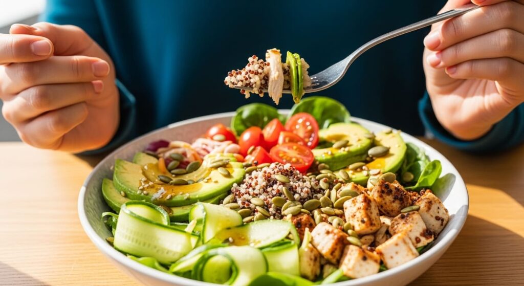 Bowl saludable con fonio o quinoa beneficios para la salud